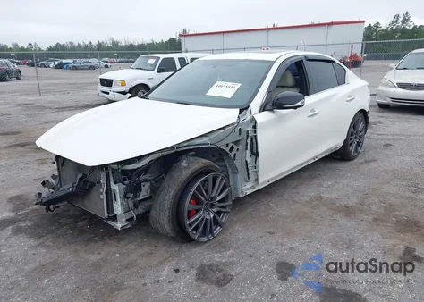 2020 Infiniti Q50 Red Sport 400 from USA, damaged, VIN JN1FV7AP5LM630497